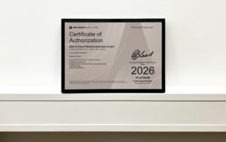 Motorola Solutions Platinum Authorized Reseller Auszeichnung 2026 für abel&käufl